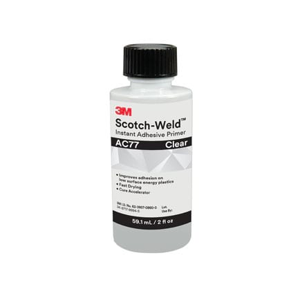 3M Scotch-Weld AC77 Instant Adhesive Primer 透明 2盎司 瓶装