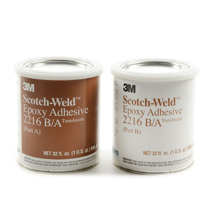 3M Scotch-Weld 2216 环氧树脂粘合剂 透明 1夸脱 罐套装