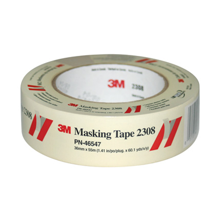 3M 2308高性能遮蔽胶带Tan 36 mm x 55 m 卷